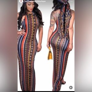 “Good Times” Maxi Dress w/ Matching Headband